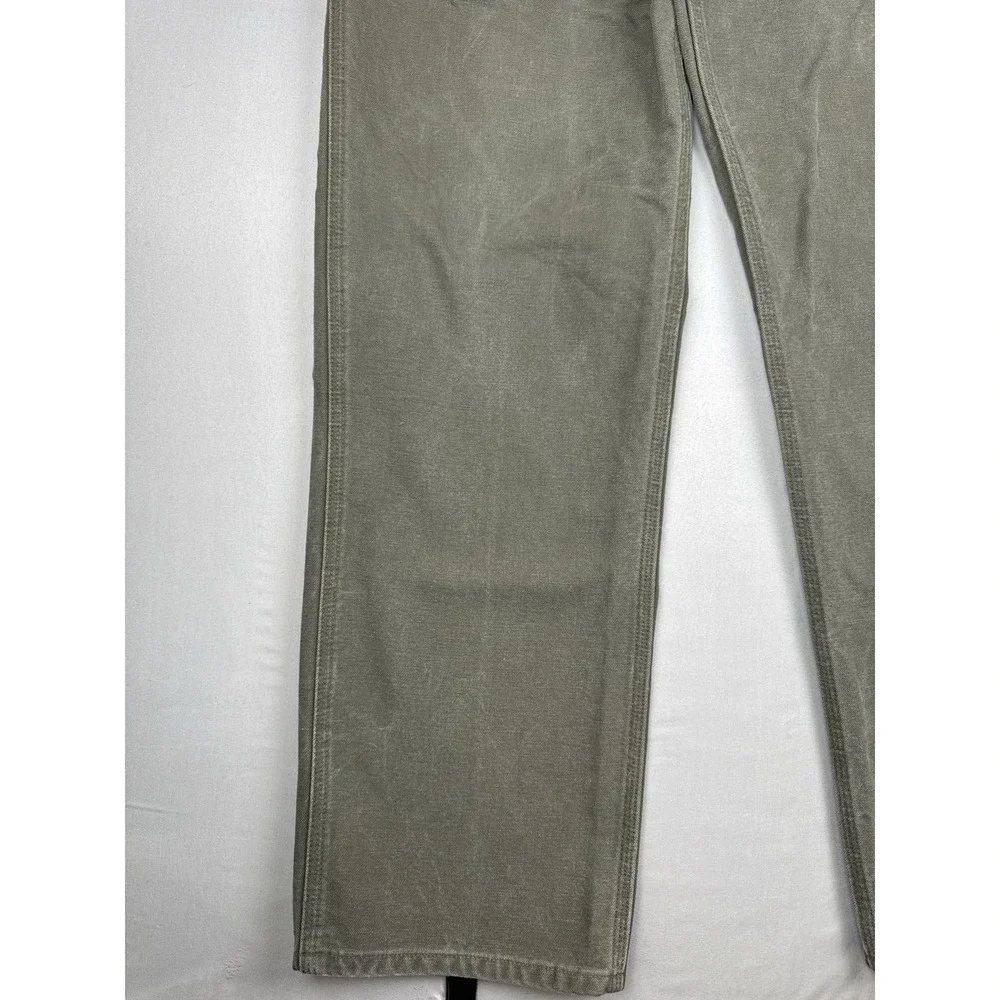 Vintage Carhartt B11 MOS Work Pants 36x36 Moss Green Carpenter Duck Canvas